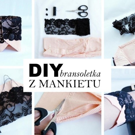 Upcycling HAART.com.pl bransoletka z mankietu